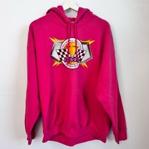 crystal motor speedway pink hoodie size xl
